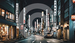 tokyo city in the night, street at night, night scene, city in the night