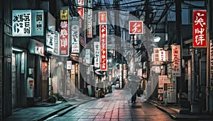 tokyo city in the night, street at night, night scene, city in the night