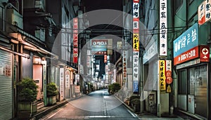 tokyo city in the night, street at night, night scene, city in the night