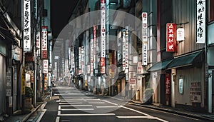 tokyo city in the night, street at night, night scene, city in the night