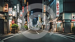 tokyo city in the night, street at night, night scene, city in the night