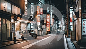 tokyo city in the night, street at night, night scene, city in the night