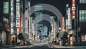 tokyo city in the night, street at night, night scene, city in the night