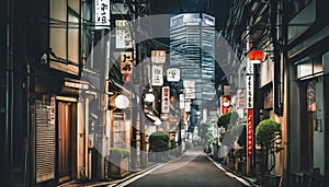 tokyo city in the night, street at night, night scene, city in the night