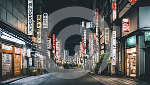 tokyo city in the night, street at night, night scene, city in the night