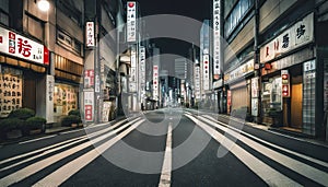 tokyo city in the night, street at night, night scene, city in the night