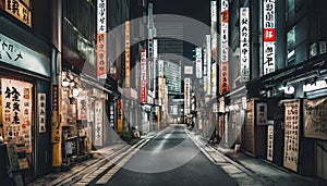 tokyo city in the night, street at night, night scene, city in the night