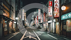 tokyo city in the night, street at night, night scene, city in the night