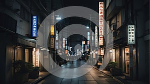 tokyo city in the night, street at night, night scene, city in the night