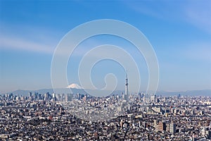 Tokyo city view with Mt. Fuji