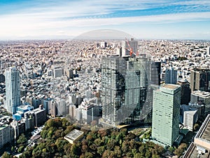 Tokyo cityscape as seen from the Tokyo Metropolitan Government B