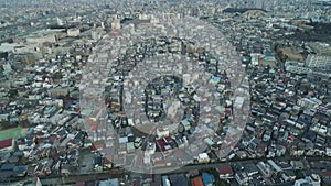 Tokyo Cityscape Endless City with Speedway, Tram Ways in Background. Japan X