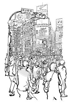 TOKYO, famous Shibuya crossroad photo