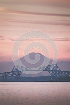 Tokyo gate bridge and Mountain Fuji