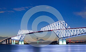 Tokyo gate bridge and Mountain Fuji