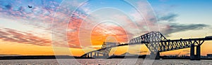 Tokyo Gate Bridge Sunset panorama