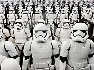 TOKYO, JAPAN, Akihabara, 10 - JULY, 2017: Exposure models star wars figures stormtroopers.