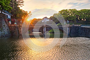 Nijubashi bridge in front of Tokyo Imperial palace in Tokyo, Japan