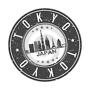 Tokyo Japan Asia Stamp Logo Icon Symbol Design Skyline City Vector.