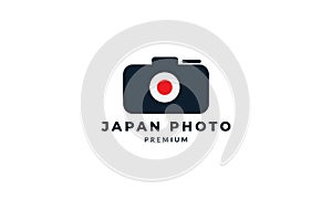 Tokyo or Japan with camera or photography logo design