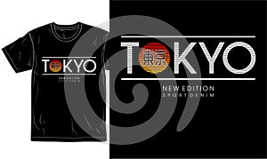 Tokyo japan city urban street t shirt design graphic vector