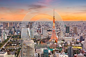 Tokyo, Japan Cityscape and Tower photo