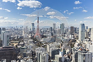 TOKYO, JAPAN - 19 FEBRUARY 2015 - The Tokyo tower in the Kanto r