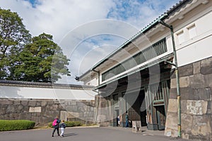 Otemon Gate at Tokyo Imperial Palace in Tokyo, Japan. The Imperial Palace is the primary residence of