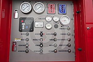 Fire engine instrument panel