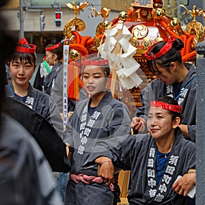 Women during Kanda Matsuri, one of the great Shinto festivals