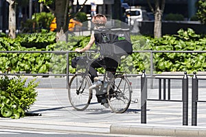Uber Eats driver in Tokyo