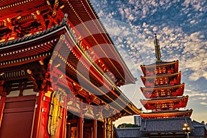 Tokyo Japan, at Asakusa Temple Senso-Ji