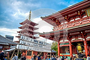 TOKYO, JAPAN: Senso-ji temple located at Asakusa area, Tokyo, Japan