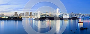 Tokyo, Japan skyline and cityscape at Tokyo Bay photo