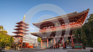 Tokyo Japan time lapse at Asakusa Temple