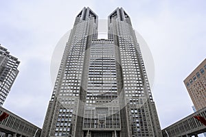 Tokyo Metropolitan Government Building also referred to as Tocho for short at dawn