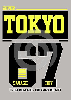 Tokyo savage boy,t-shirt design fashion vector textile