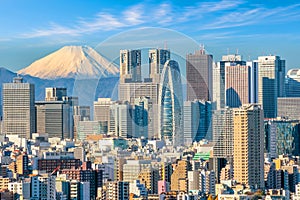 Tokyo skyline and Mountain fuji photo