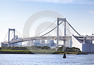 Tokio un arcobaleno ponte paesaggio urbano sul Giappone 