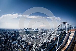 Tokyo skyline seen from the Shibuya Sky