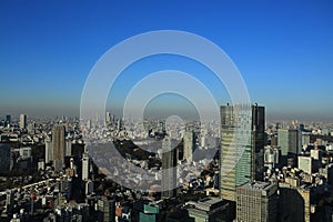 Tokyo skyline in urban skyline, mount fuji as the background