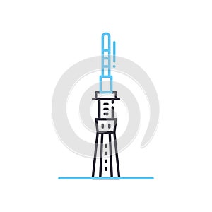 tokyo skytree line icon, outline symbol, vector illustration, concept sign