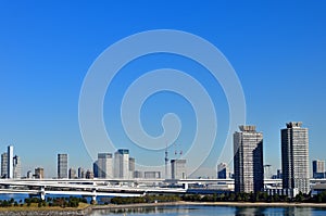 Tokyo Skytree seen from Odaiba.