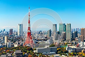 Tokyo tower, Japan - Tokyo city skyline and cityscape