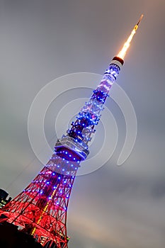 Tokyo tower night scene