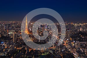 Tokyo tower at night time