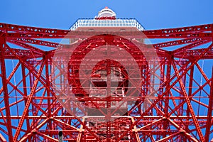 The Tokyo Tower,Red Steel Structure. is a communications and observation tower in the Shiba-koen district of Minato, Tokyo, Japan