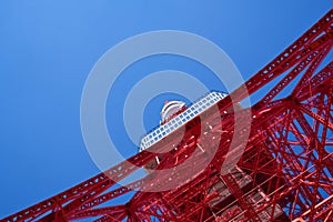 The Tokyo Tower,Red Steel Structure. is a communications and observation tower in the Shiba-koen district of Minato, Tokyo, Japan