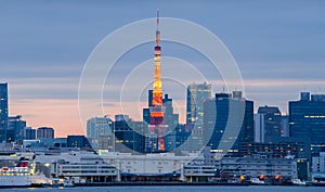 Tokyo Tower in Tokyo, Japan.