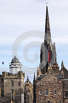 Tolbooth Kirk and Camera Obscura in Edinburgh, Scotland